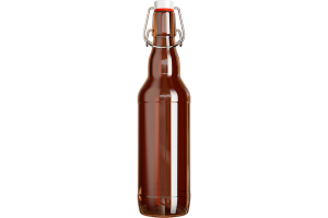 Бутылка бугельная коричневая с пробкой, 0,5 л.